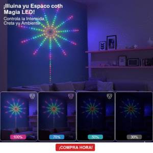 cinta rgb led fuegos artificiales app