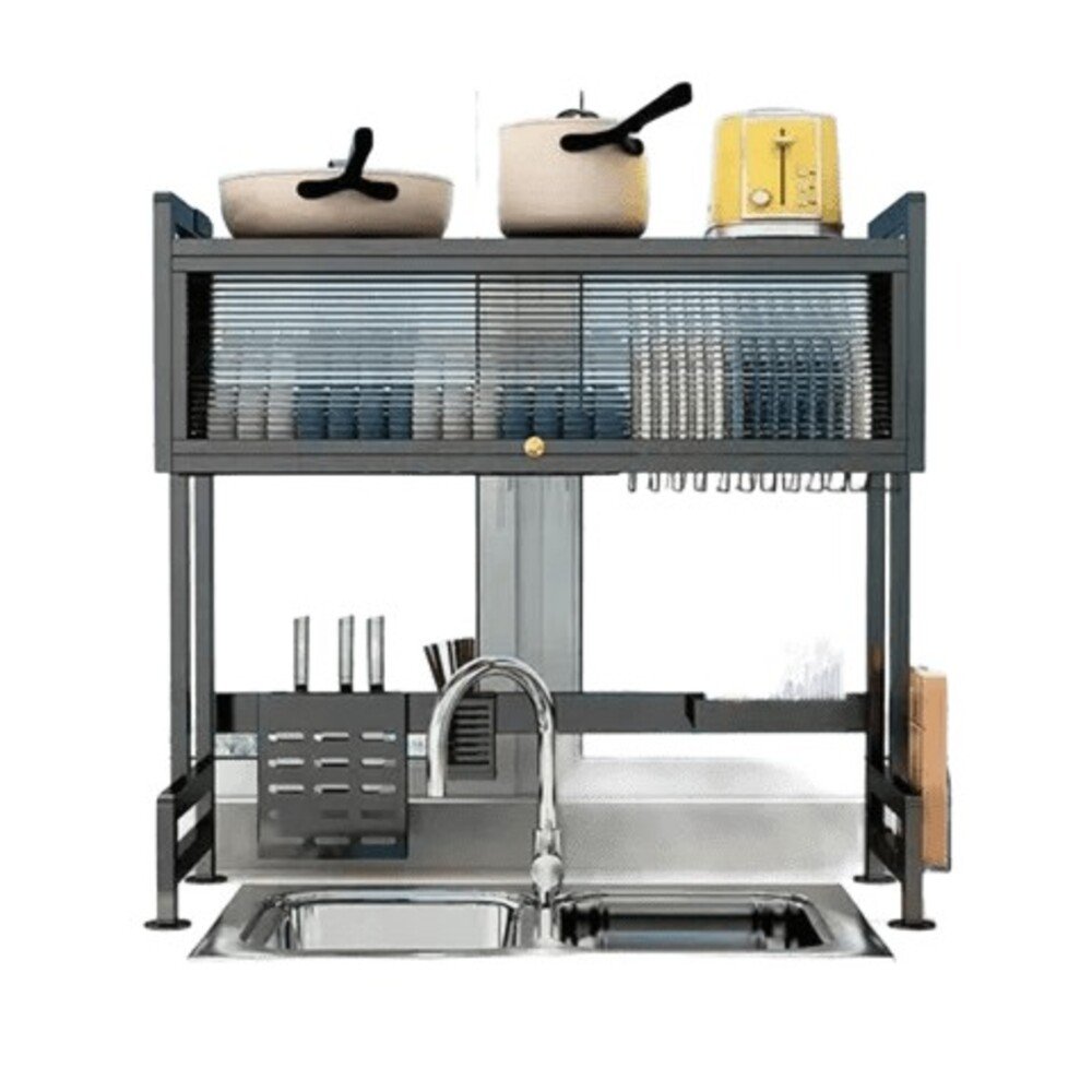 productImage-1751490240174 Organizador Y Escurridor Platos Loza Con Tapa Color Negro 65cm - Imagen 3