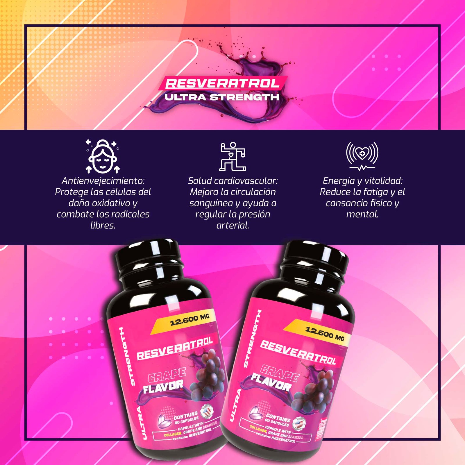 x1 resveratrol 12.600 ultra + x1 sachet de citrato x1 resveratrol 12.600 ultra + x1 sachet de citrato